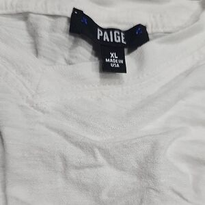 PAIGE White Lightweight Crewneck Tee